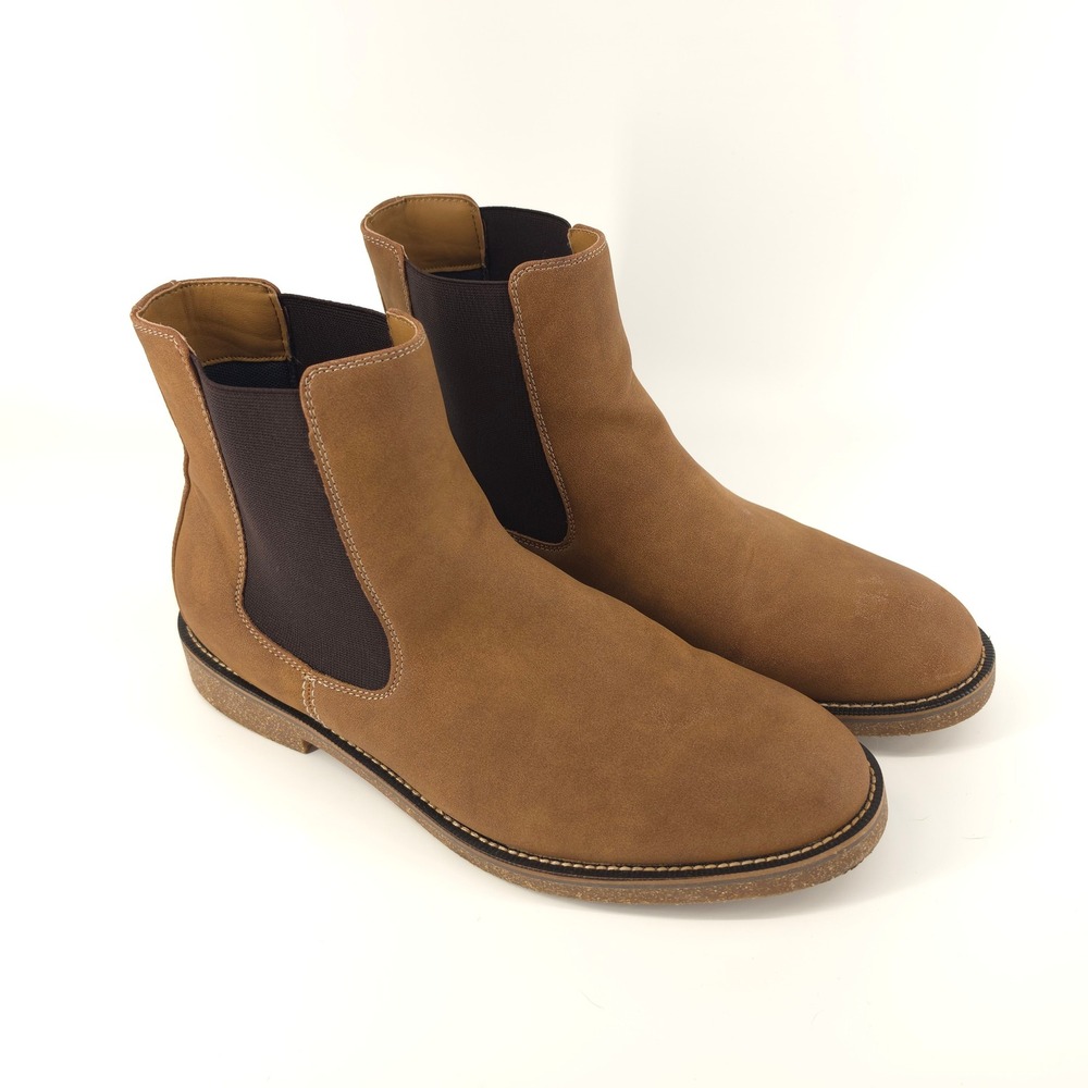 Dockers Mens Novi Chelsea Boot Vegan Leather Tan Brown Size 12M NWOB
